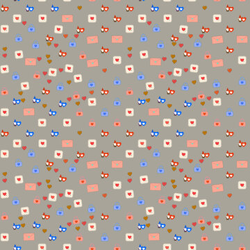 Valentine Gnomes Hearts Envelopes and Locks Pattern