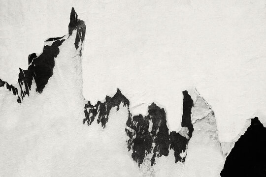 Old ripped torn black and white fly posters textures backgrounds grunge creased crumpled paper vintage collage placards empty space for text	
