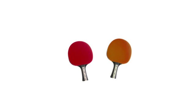 Flat vector animated ping pong set