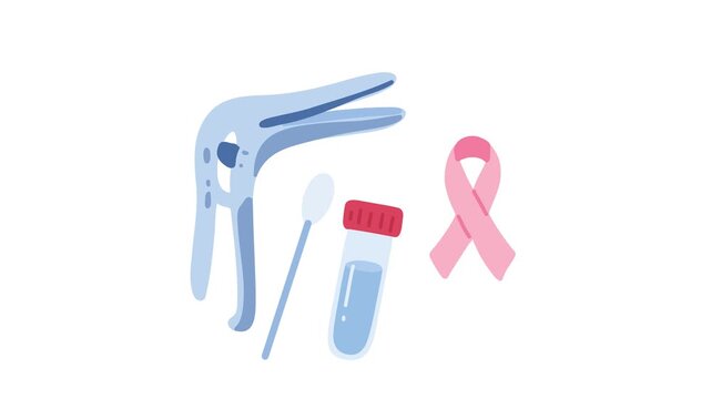 animation gynecological smear collection tools for women's healthcare