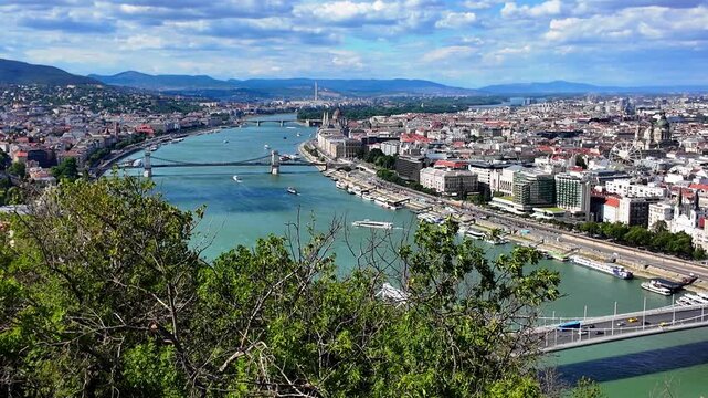Panoramic View of Budapest Overlooking the Danube River