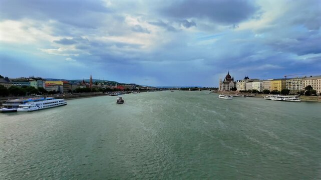 Panoramic View of Budapest Overlooking the Danube River