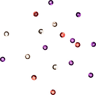 Purple Yellow And Red Glitter Scattered Sequins Confetti Decoration