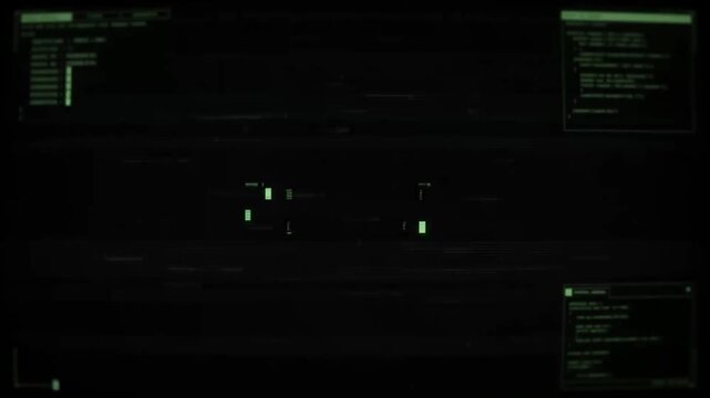 Digital Pixel Sorting Glitch Effect with Green Terminal Color Accents Horizontal Noise Smear and Scanline Flicker on Black Background, Fast Cyber Error Burst 4K Motion Graphic Overlay