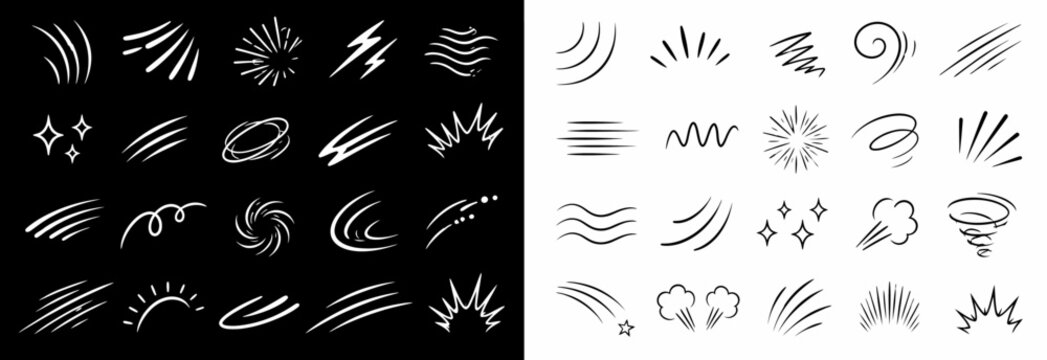 Dynamic Motion Line Vector Collection