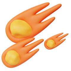 3D Flying Space Meteors © plekenyikboy