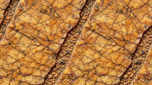 Close up abstract cracked rock texture with pebbles