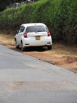 White Honda Fit Hatchback Third Generation GP5 GK Model