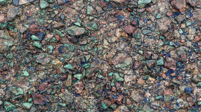 Seamless textured background of natural crushed mineral stones