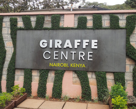 Entrance Sign at Giraffe Centre in Langata Nairobi Kenya