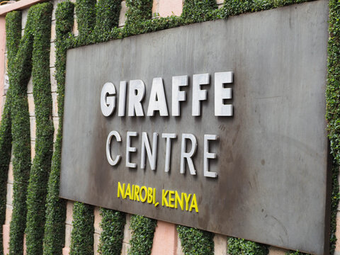 Entrance Sign at Giraffe Centre in Langata Nairobi Kenya