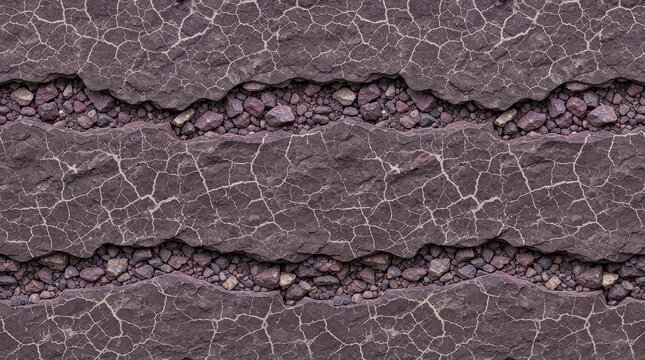 Cracked earth texture with visible gravel and stone fragments