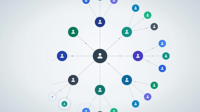 Exponential growth of a digital network connection map. 4K Video
