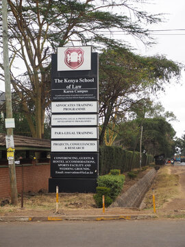 The Kenya School of Law Karen Campus Entrance Sign