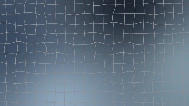 Abstract background featuring white grid lines moving slowly over smooth gradient blue surface.