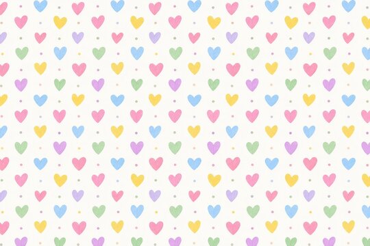 Cute preppy tiny hearts seamless pattern in pastel colors for valentines textiles wrapping paper stationery fabric and girly backgrounds