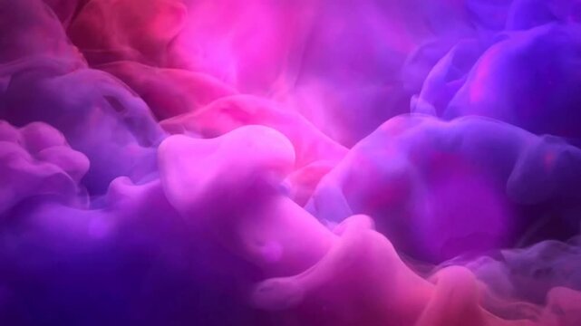 Vibrant pink and purple smoke swirling in a dynamic abstract pattern