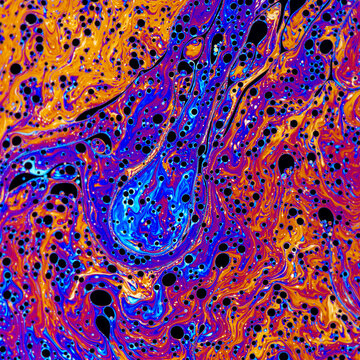 Abstract iridescent soapy surface pattern