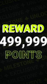 Gamified Reward Points Counter Animation Rising For Loyalty Program