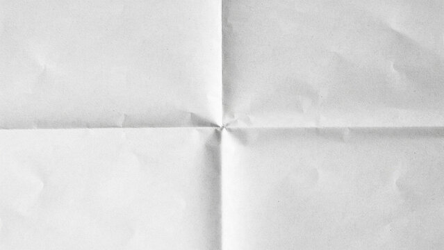 White folded paper surface with intersecting creases and texture background document cardboard material structure monochrome packaging stationery envelope as isolated object