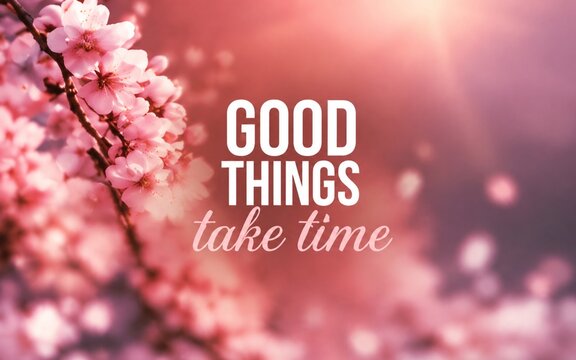 Minimal inspirational quote about patience, growth, and trusting the process while waiting for positive outcomes in life.