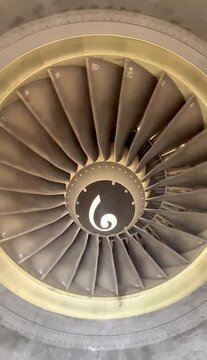 The Fanblade Engine CFM56-7B from upper side.