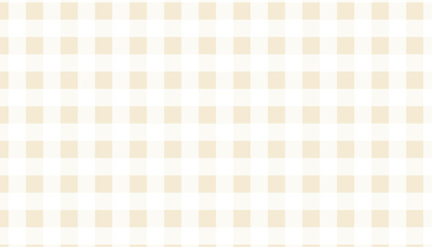 Light Golden Gingham Seamless Pattern Plaid Fabric Vector Background