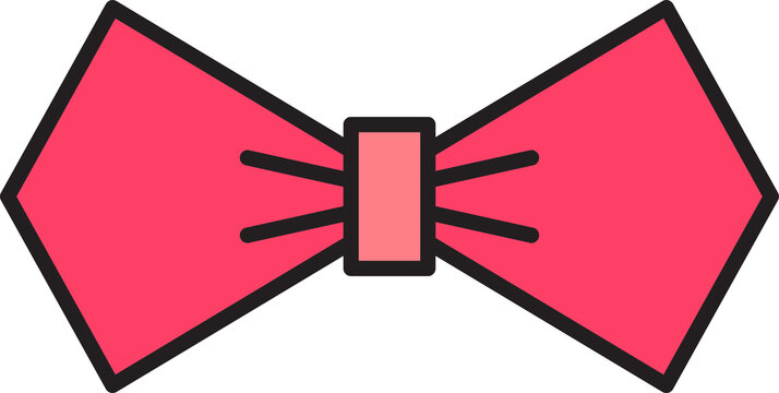 stylish pink bowtie icon
