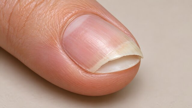 Onycholysis Nail Detachment Damaged Bed After Gel Polish
