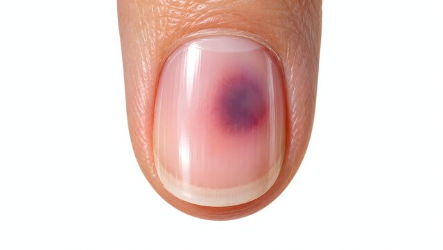 Subungual Hematoma Bruised Nail Trauma Discoloration