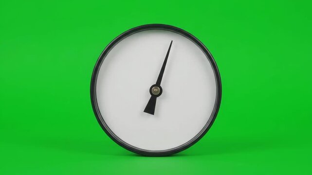 Green Screen Circular Gauge with Black Pointer Moving Clockwise