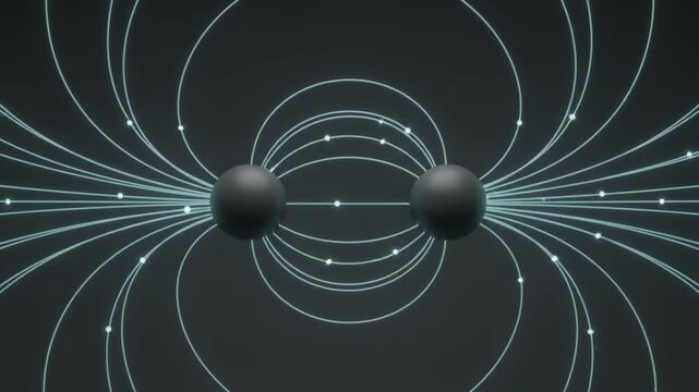 Magnetic Field Lines Between Two Spheres Scientific Visualization