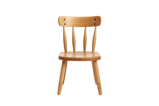 Simple Wooden Dining Chair with Spindle Back