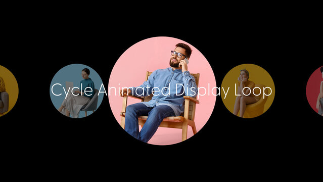Cycle Animated Display Loops &ndash; Seamless Cycling Screen Animations, Rotating Video Displays, Multi Screen Panels and Looping Digital Motion Graphics