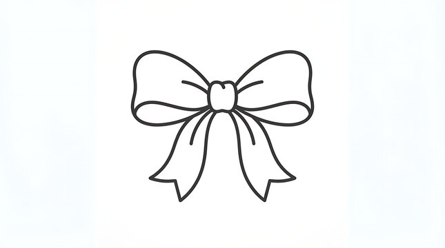 Simple decorative bow ribbon illustration