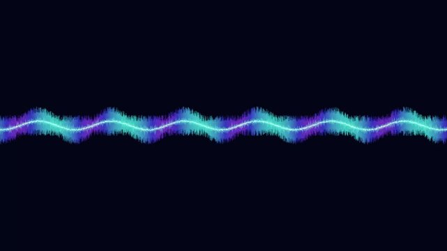  Abstract white digital soundwave audio equalizer frequency line on black background