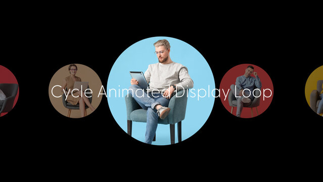 Cycle Animated Display Loops 1 &ndash; Animated Cycling Displays, Rotating Video Screens and Seamless Multi Panel Loops for Promos, Presentations and Digital Media