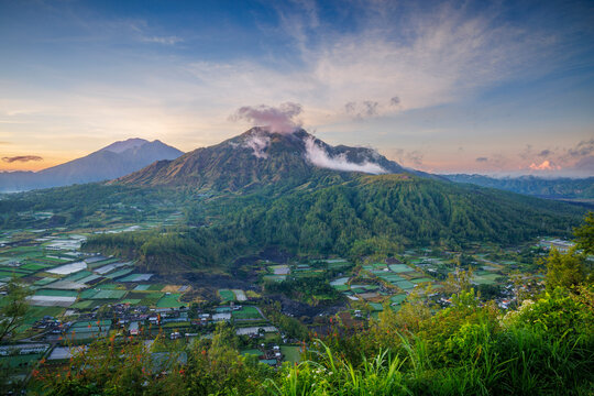 Sunrise over Mount Batur, Kintamani, Bali, Indonesia