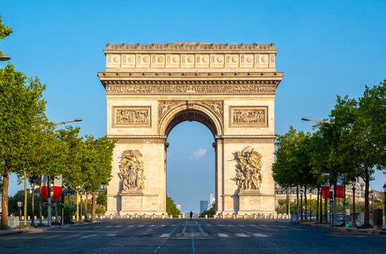 Arc de Triomphe on the Champs-Elysees, Paris, France