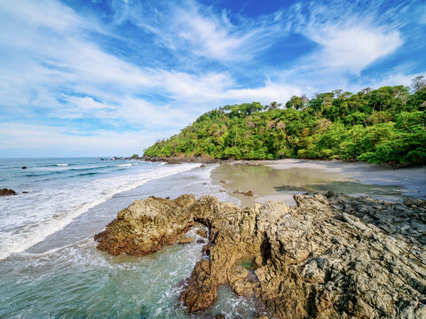 Playitas Beach, elevated view, Manuel Antonio, Puntarenas Province, Costa Rica