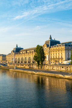 Musee d'Orsay on the banks of the River Seine, Paris, France