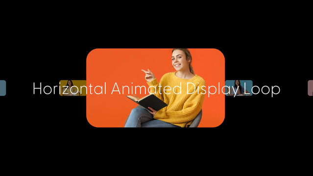 Horizontal Animated Displays Loop 1 &ndash; Animated Widescreen Displays, Looping Video Screens and Modern Multi Panel Motion Graphics for Promos and Presentations