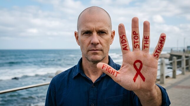 Raising awareness and showing solidarity a powerful image for world aids day promoting prevention and support for those affected by hiv