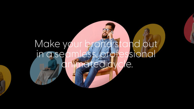 Square Animated Displays Loop 4 &ndash; Animated Square Displays, Looping Video Screens and Modern Multi Panel Motion Graphics for Promos, Presentations and Social Media