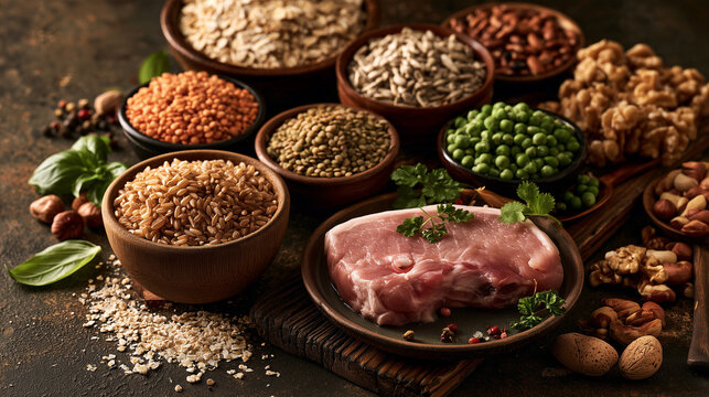 Vitamin B1 Thiamine Rich Foods - Whole Grains, Brown Rice, Oats and Seeds