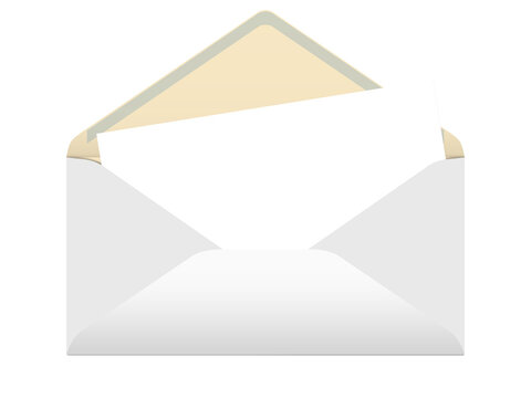 Envelope with blank card, illustration