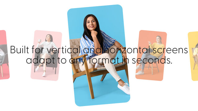 Vertical Animated Displays Loop 3 &ndash; Animated Portrait Displays, Looping Video Screens and Modern Multi Panel Motion Graphics for Vertical Promos and Social Media Videos