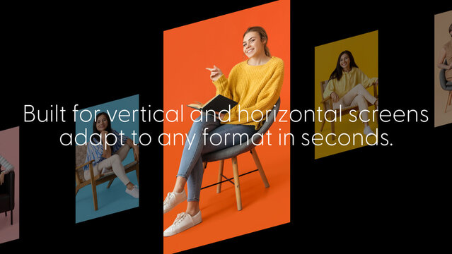 Vertical Animated Displays Loop 4 &ndash; Animated Portrait Displays, Looping Video Screens and Modern Multi Panel Motion Graphics for Vertical Promos and Social Media Videos