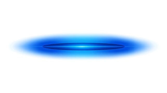 Abstract Glowing Blue Horizontal Ellipse Light Effect for Modern Digital Interface Design and Futuristic Technological Graphic Visuals