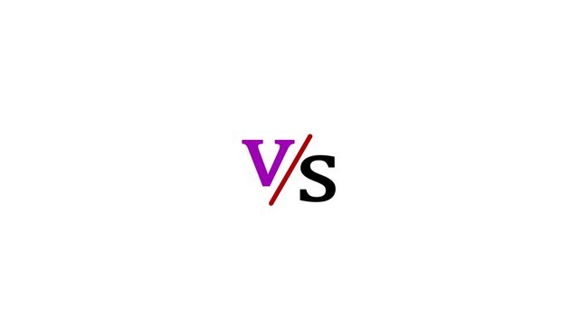 Neon Versus Symbol with Colorful Illuminated Lettering
Bright Neon VS Typography on 4k HD Video,